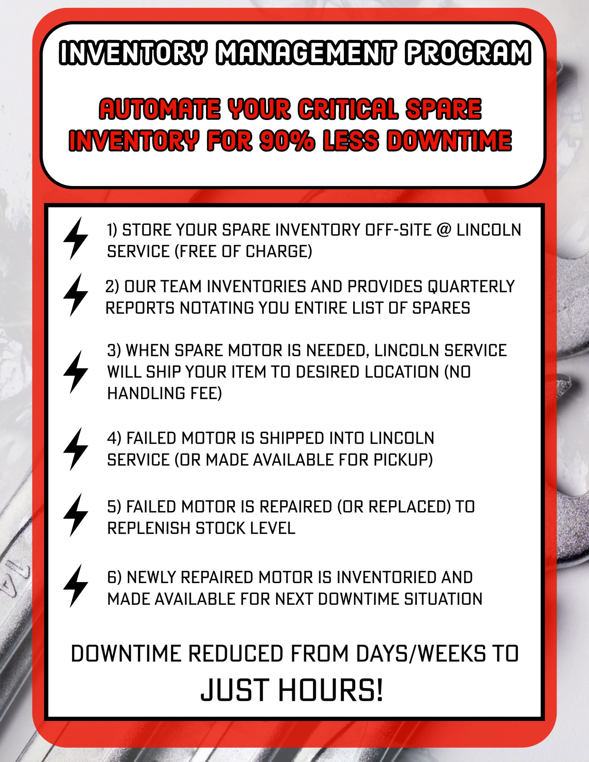 Spare Inventory Management - Lincoln Service Centers